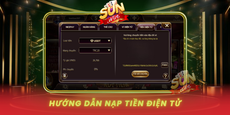 Huong Dan Nap Tien Dien Tu Tai Sunwin Cho Nguoi Moi