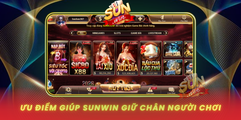 Uu Diem Giup Sunwin Giu Chan Nguoi Choi